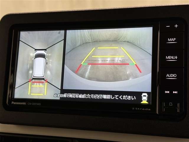 後方の見える安心をお届けするバックガイドモニター付：バックするときのアシストラインもあって楽々バック！車庫入れや縦列駐車をサポートし、苦手な駐車も安心です！今やもう手放せない装備ですネ♪