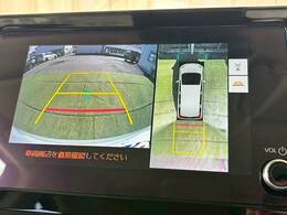 【パノラミックビューモニター】専用のカメラにより、上から見下ろしたような視点で360度クルマの周囲を確認することができます☆死角部分も確認しやすく、狭い場所での切り返しや駐車もスムーズに行えます。