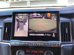 アラウンドモニター（全周囲カメラ）装備☆真上から見下ろしているような映像で駐車をサポートします♪ステアリングガイドライン表示機能付き！