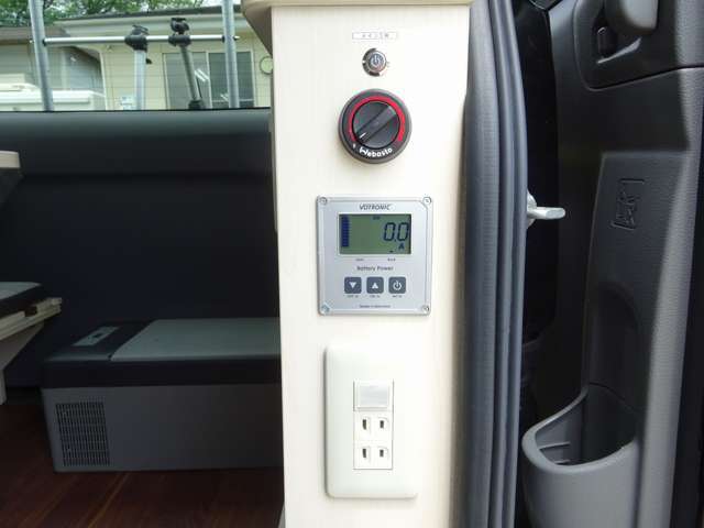 FFヒーターコントローラー　電圧計　AC100Vコンセント（外部電源用）