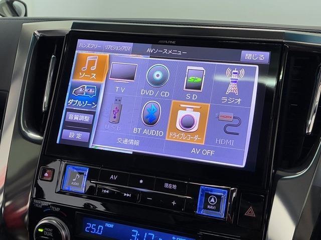 ALPINE 11インチメモリーナビ/地デジフルセグ/DVD可/Bluetooth対応★10.1インチフリップダウンモニター★ETC★バックカメラ★