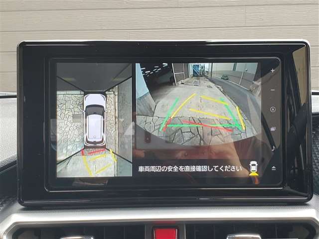 車両を上から見たような映像で、運転席から目視だけでは見にくい車両周辺の状況をしっかり確認できます。