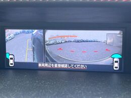 【フロント＆サイド＆バックカメラ】ドライバーから見にくい死角部分を映像で確認できる前方と左側面にカメラを装着。見通しがきかない場所や住宅密集地などを運転することが多い人におすすめの安心装備です。