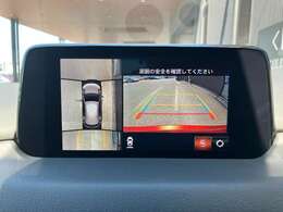 360度ビューモニターです。前後左右の安全を確認できます。