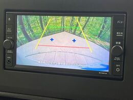 【バックカメラ】駐車時に後方がリアルタイム映像で確認できます。大型商業施設や立体駐車場での駐車時や、夜間のバック時に大活躍！運転スキルに関わらず、今や必須となった装備のひとつです！