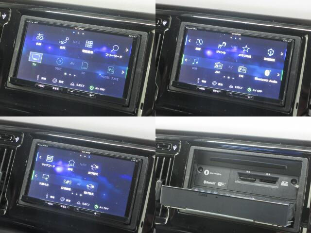 オーディオはAM・FMラジオ・CD・Bluetooth・SDカード・AUX・ワンセグTVが使えます。快適ドライブの強い味方