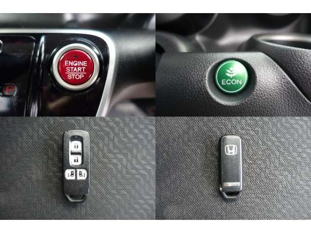 ☆ECONモード☆車全体を低燃費モードに自動制御☆ホンダスマートキー☆ポケットやバックに携帯していればボタン一つで施錠＆解除☆