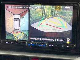 【パノラミックビューモニター】専用のカメラにより、上から見下ろしたような視点で360度クルマの周囲を確認することができます☆死角部分も確認しやすく、狭い場所での切り返しや駐車もスムーズに行えます。