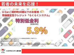 U-Carご成約時30歳以下のお客様か残価設定型クレジット「らくらくシステム」の場合です
