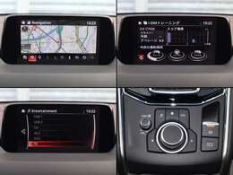 ナビやオーディオ、ご自身の運転記録やメンテナンスログを表示する「マツダコネクト」を搭載。人間工学に基づき、自然な位置に搭載されております。もちろんBluetooth等のオーディオにも対応しております。
