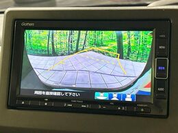 【バックカメラ】駐車時に後方がリアルタイム映像で確認できます。大型商業施設や立体駐車場での駐車時や、夜間のバック時に大活躍！運転スキルに関わらず、今や必須となった装備のひとつです！