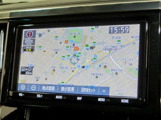 純正ナビゲーション搭載で初めての道や遠出も安心です