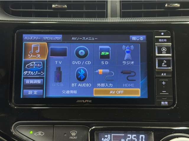 Bluetooth対応、CD/DVD再生機能付き。お好きな音楽を聴きながらのドライブは楽しいですよね～♪