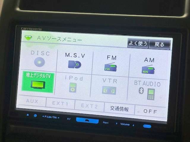 社外メモリナビ付き！DVD再生、フルセグTV、Bluetoothオーディオ、バックモニターと装備が充実しております！
