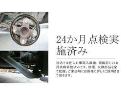 入庫時、各部点検済みです。ご納車まえ、車検新規2年付きにてご納車致します。