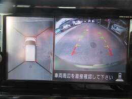 お車を上から見下ろしたような視点で駐車できる便利なアラウンドビューモニターも装備しています！