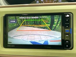 【バックカメラ】駐車時に後方がリアルタイム映像で確認できます。大型商業施設や立体駐車場での駐車時や、夜間のバック時に大活躍！運転スキルに関わらず、今や必須となった装備のひとつです！