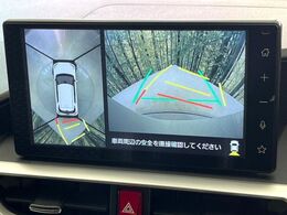 【パノラマモニター】専用のカメラにより、上から見下ろしたような視点で360度クルマの周囲を確認することができます☆縦列駐車や幅寄せ時に活躍してくれます♪