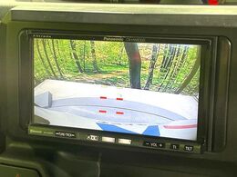 【バックカメラ】駐車時に後方がリアルタイム映像で確認できます。大型商業施設や立体駐車場での駐車時や、夜間のバック時に大活躍！運転スキルに関わらず、今や必須となった装備のひとつです！