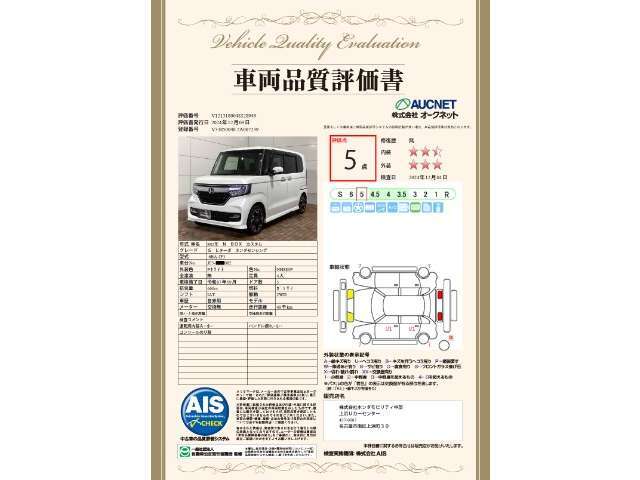 第3者機関によって車両状態証明書を発行しておりますので、状態の確認含めて安心、信頼、満足にお答えします。