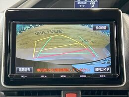 【バックカメラ】駐車時に後方がリアルタイム映像で確認できます。大型商業施設や立体駐車場での駐車時や、夜間のバック時に大活躍！運転スキルに関わらず、今や必須となった装備のひとつです！