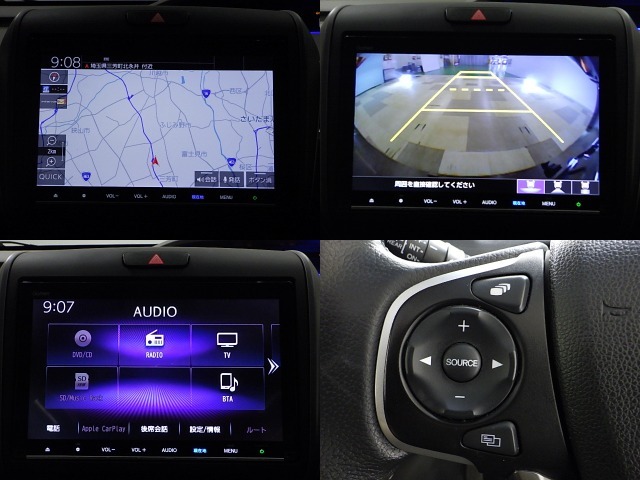 【ホンダ純正大型9インチナビ】AppleCarPlay対応、リアカメラ＆ステアリングリモコン装備です(^^♪