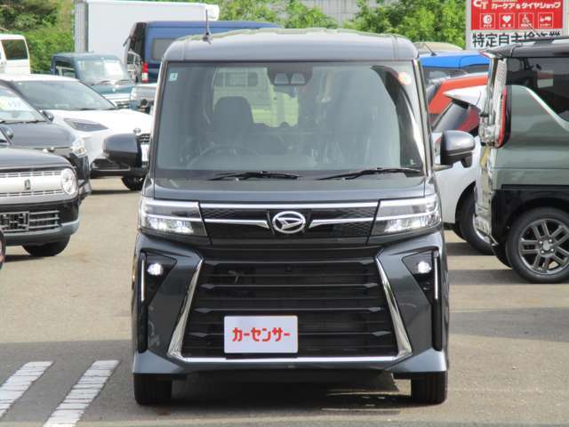 この度は当店のお車をご覧いただき誠にありがとうございます。販売、整備、保険、ロードサービス、油圧ホース制作、その他、お気軽にご相談ください。届出済未使用車のタントカスタム4WD入庫しました♪