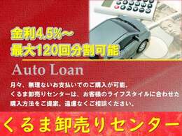 各種ローン承っております。120回までのお支払いで無理のないお支払いが可能です！