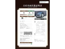 日産車両評価書です。車内の臭いや状態のご確認は是非ご来店頂き直接ご確認くださいませ。