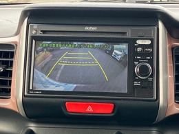 後退時に車両の後ろ側をモニター画面に表示します。車庫入れが苦手な人もこれで安心♪