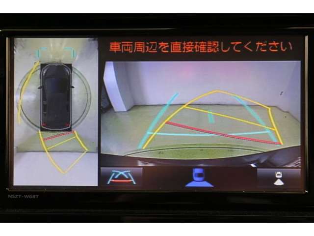 ハンドル操作に連動してガイドラインが変化するバックカメラ搭載です。クルマは構造上たくさんの死角がありますので、とても便利な機能ですね。あくまで補助の為の装備ですのでバックは目視での確認が大事ですよ！