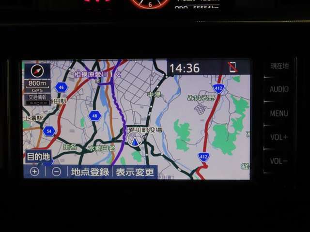 トヨタ純正ナビ装備！地図描写は文字も道もクリアで見やすく、滑らかに表示します。これさえあればもう道に迷わないですみますね♪