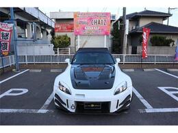 JSレーシング仕様（フルエアロ　ワイドフェンダー　カーボンカナード　カーボンRウイング　6PODキャリパー　マフラー）外ボンネット　VOLKアルミ　車高調　タワーバ　アルミラジエータ　LSD　ECU