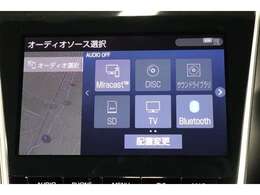 Bluetoothオーディオ再生、地デジ（フルセグ）対応。CD・DVDプレイヤーも装着しています☆