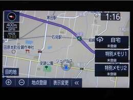 メモリーナビ付きです！詳細画面も細かく表示されますので、ピンポイントで目的地に着くことができますよ！