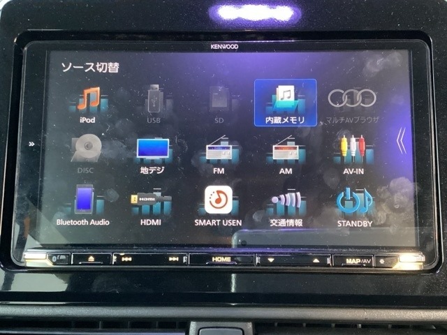 KENWOODメモリーナビです。TV/CD/DVD/Bluetoothでお好きな音楽お楽しみいただけます。