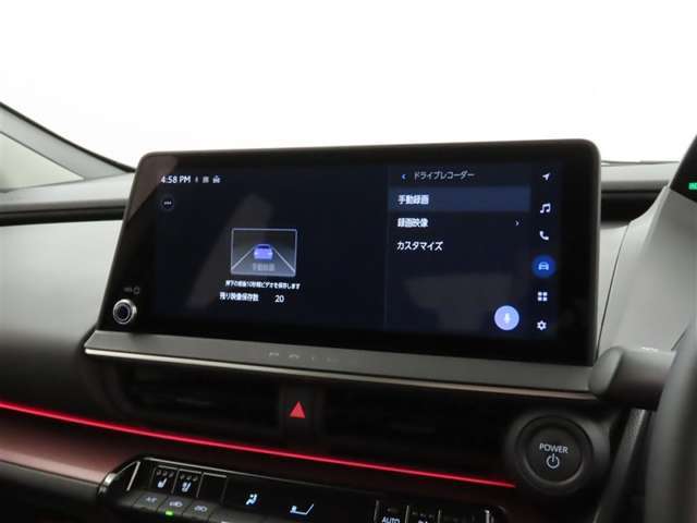 ドライブレコーダーの映像を画面で確認できます。