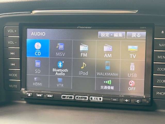 純正SDナビ付き！DVD再生、フルセグTV、Bluetoothオーディオ、バックモニターと装備が充実しております！