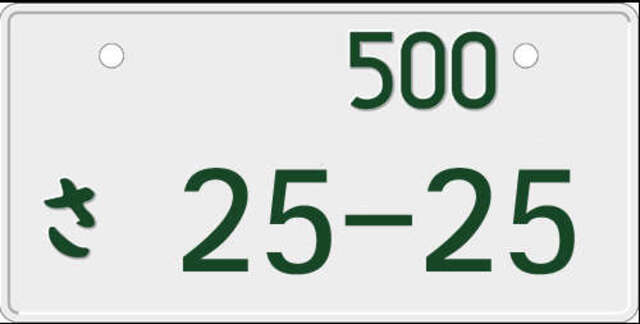 希望ナンバーです。2525（ニコニコ）、1122（いい夫婦）、誕生日など好きな番号が選択できます。これから末永く乗る愛車なのでいかがですか？