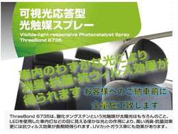 光触媒スプレーをご納車前に無料にて施工致します。抗ウィルス効果あり♪