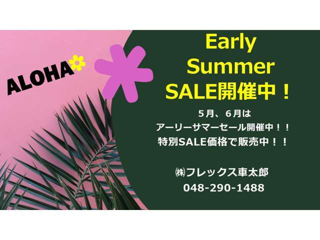 5月6月だけのアーリーサマーセール価格で販売中！ご契約は先着順ですので、ご希望のお客様はご連絡、ご来店をお急ぎください！