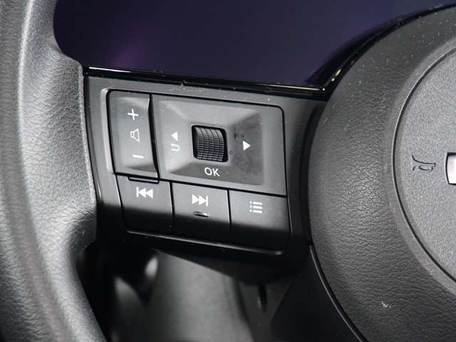 ナビゲーションのメニュー、音量など、ステアリングから手を離さずに操作できます。