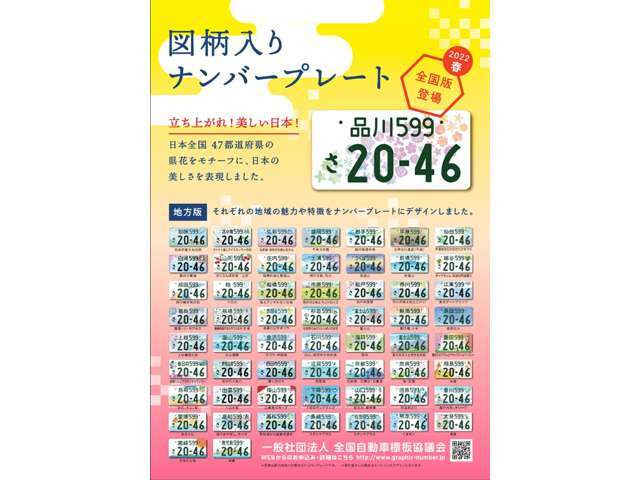 それぞれの地域の魅力や特徴をナンバープレートにデザインしました。