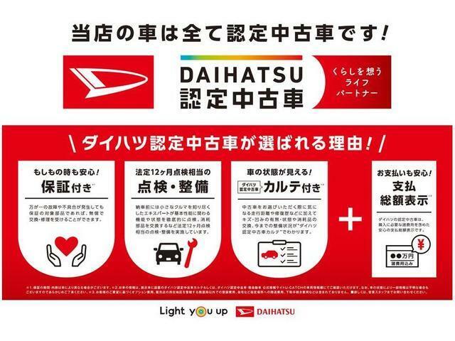 【全車認定中古車！】正規ディ-ラ-ならではの安心してお選びいただける理由。『無償1年保証付』＋『ご納車前の点検・整備付』＋『車両スペックや点検歴などを明記したカルテ付』