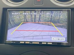【バックカメラ】駐車時に後方がリアルタイム映像で確認できます。大型商業施設や立体駐車場での駐車時や、夜間のバック時に大活躍！運転スキルに関わらず、今や必須となった装備のひとつです！