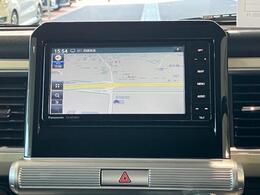 スズキ純正のパナソニック製7インチワイドナビを装着！TVやラジオ、CD・DVD・SDカード、CD録音、Bluetoothなど多彩なおーディオソースに対応！