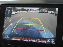 バックモニター付きでガイドラインがモニターに表示され、車庫入れや縦列駐車などの際に役立ちます！
