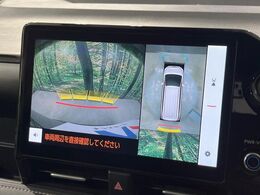 【パノラミックビューモニター】専用のカメラにより、上から見下ろしたような視点で360度クルマの周囲を確認することができます☆死角部分も確認しやすく、狭い場所での切り返しや駐車もスムーズに行えます。
