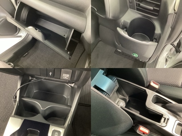 収納スペースや、ドリンクホルダーもついています。長距離ドライブで活躍する必需品ですね♪