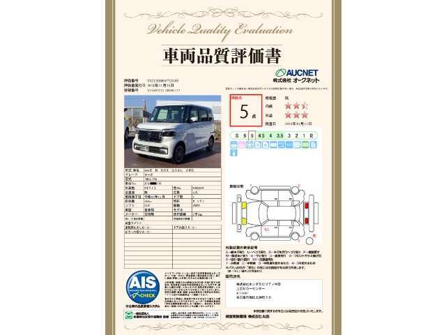 第3者機関によって車両状態証明書を発行しておりますので、状態の確認含めて安心、信頼、満足にお答えします。